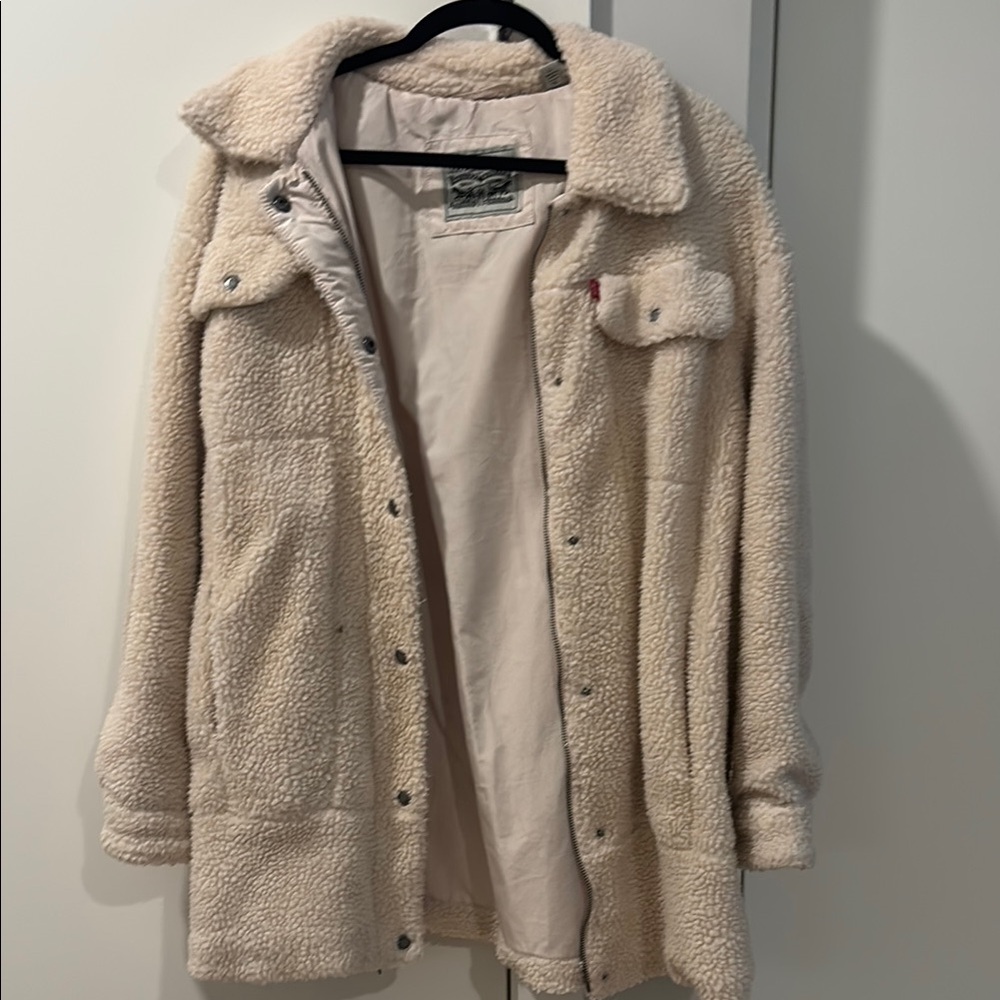 Levi's Cream Sherpa Jacket